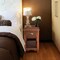 Set of 2 Walnut Retro Wooden End Table with Drawer and Shelf for Bedroom or Living Room